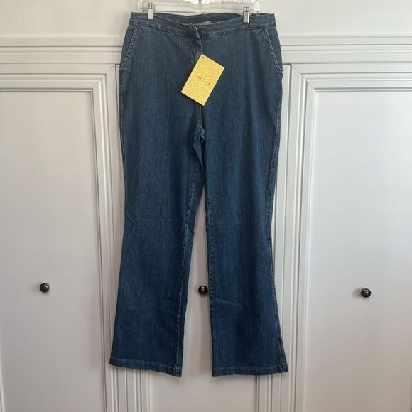 Denim&Co Blue Denim Trouser Jeans Plus Size - Picture 2 of 5